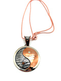 Silver & Copper Yin Yang Pendant - flow