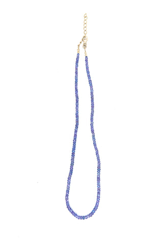 Tanzanite Beaded Necklace, Small