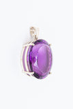 Amethyst Faceted Pendant, Large