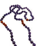 Amethyst Mala with Rudraksha Beads