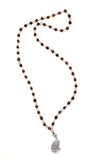 Rudraksha Mala with Rose Quartz