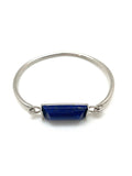 Silver Bracelet with Lapis Stone