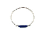 Silver Bracelet with Lapis Stone
