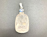White Tara Hand-Carved Quartz Crystal Pendant