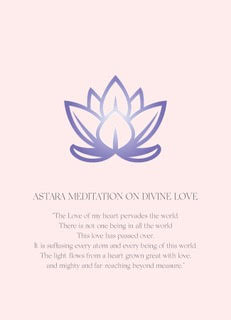 Astara Meditation on Divine Love Poster