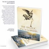 Book titled 'The Angelic Encyclopedia' with an angelic design on the cover. The #1 resource to working with angels.