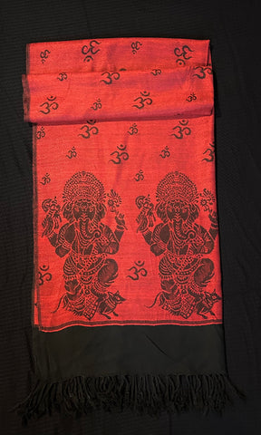 Ganesha Scarf - Red