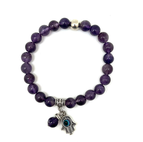 Amethyst Bracelet with Hand