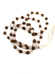 Rose Quartz Mala with Rudraksha