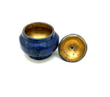 detail lapis jar with gold interior