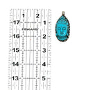 Quan Yin Crystal Pendant - Blue