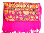Tibetan Scarf - Pink with Flowers
