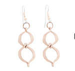 Serpentine Circles Drop Copper Earrings