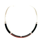 hand designed torque in copper leather silver adjustable and stylish