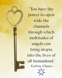 Key to the angelic channel with Astara logo