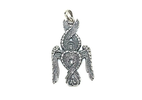Silver seraphim pendent