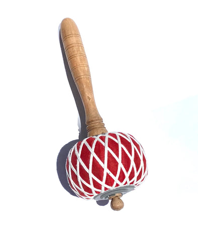 Red and White Bali Mallet