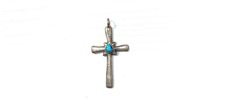 Small cross pendant with stone